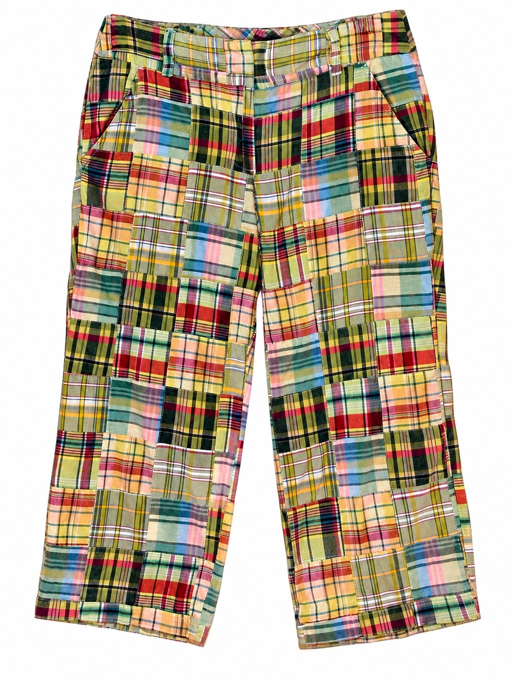 J.Crew Factory Size 4 Patchwork Madras Capri Pants